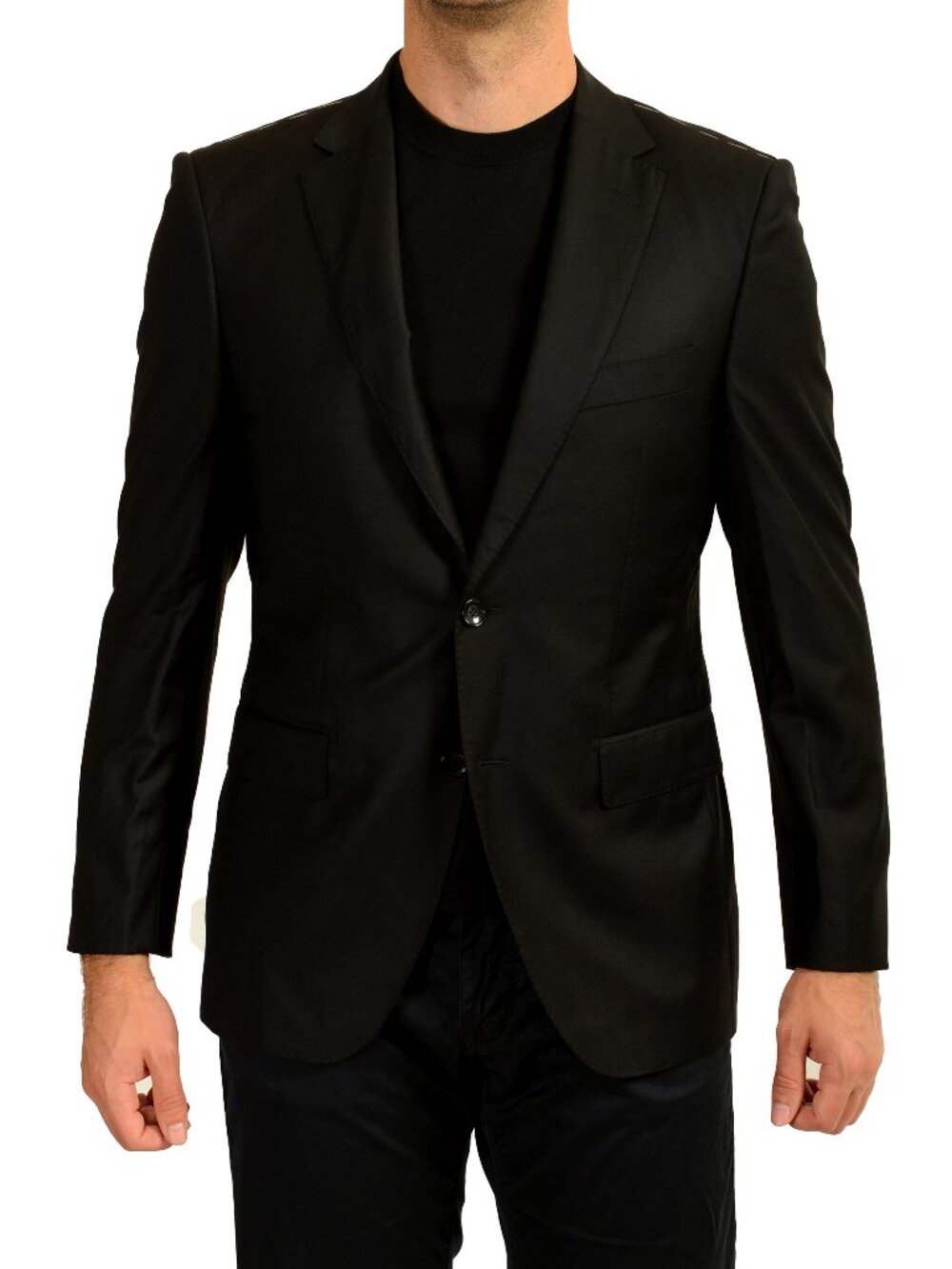 Hugo Boss Men's "T-Jarrod LC" Regular Fit 100% Wool Black Blazer US 38R IT 48R